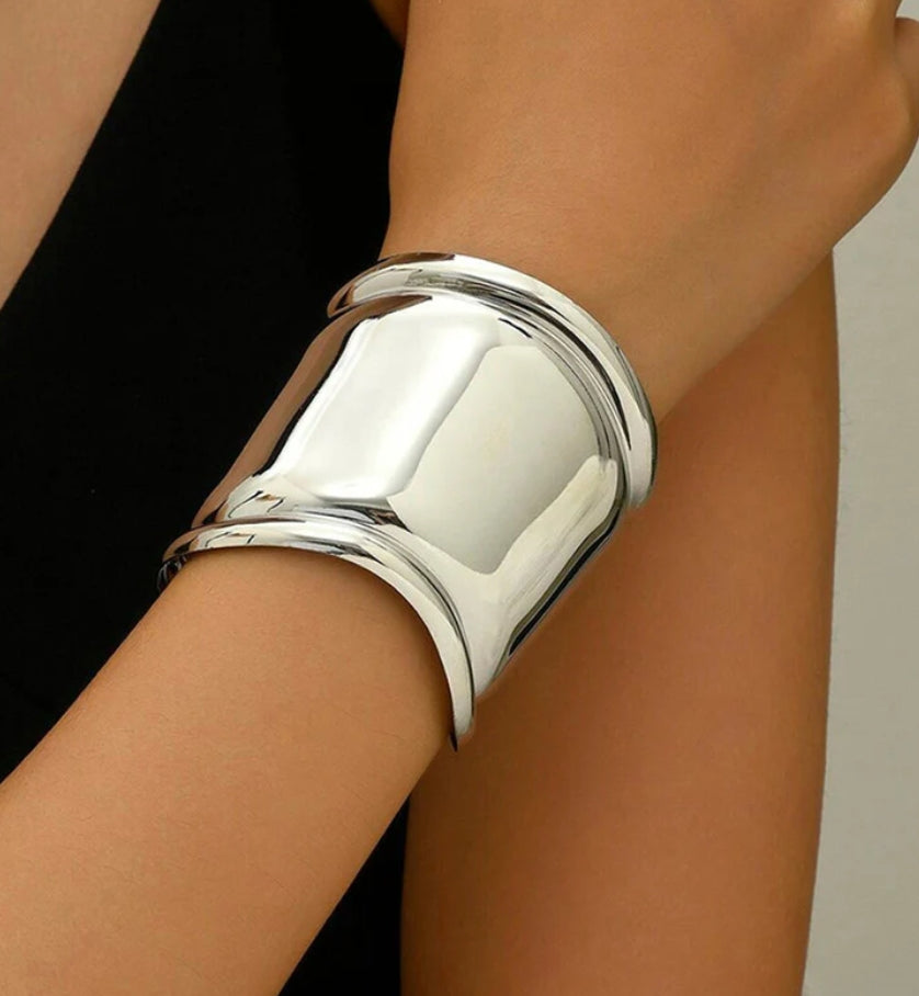 Veronny silver plated adjustable cuff bracelet