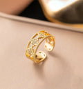 Mony anti tarnish adjustable ring