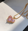 Pink heart necklace