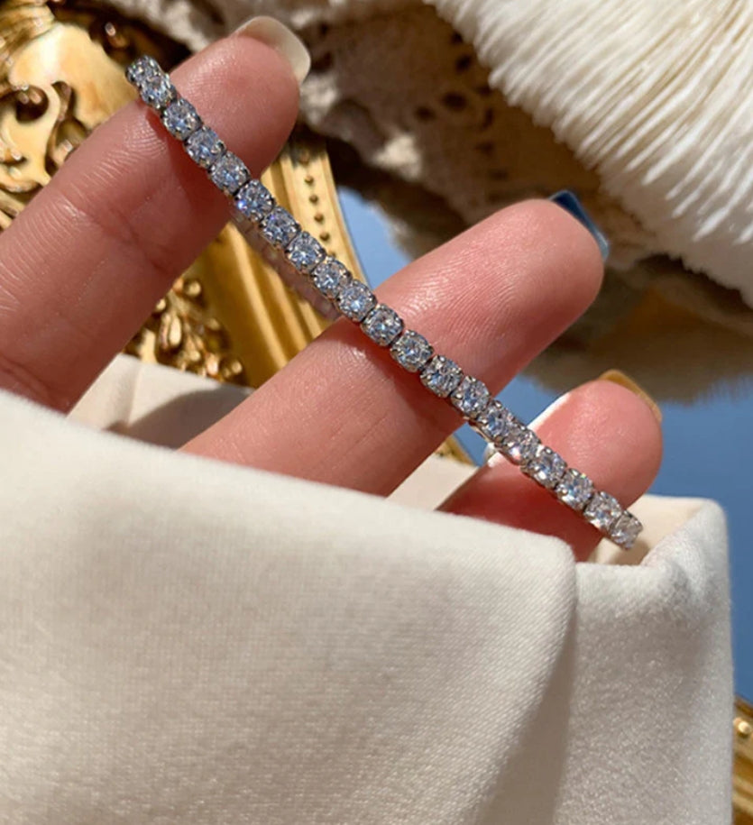 Tryon white tennis bracelet
