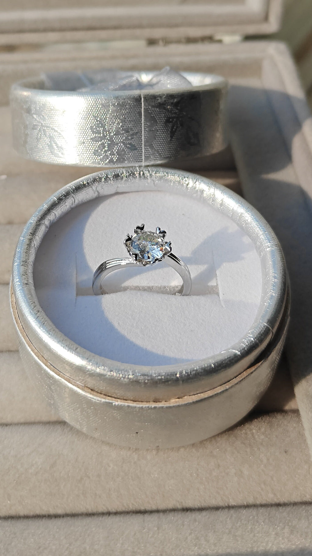 Evelyn silver plated adjustable ring