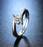 Gracie silver plated adjustable ring