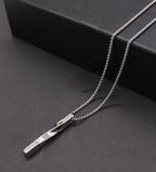 Daniel twisted bar pendant