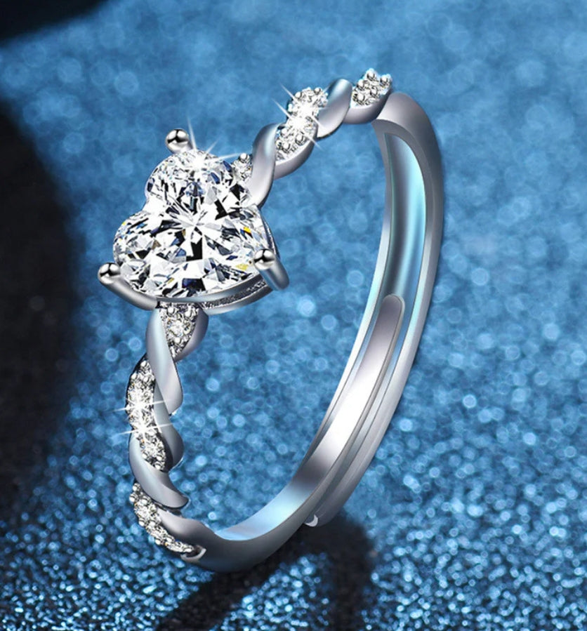 Evie silver plated adjustable ring
