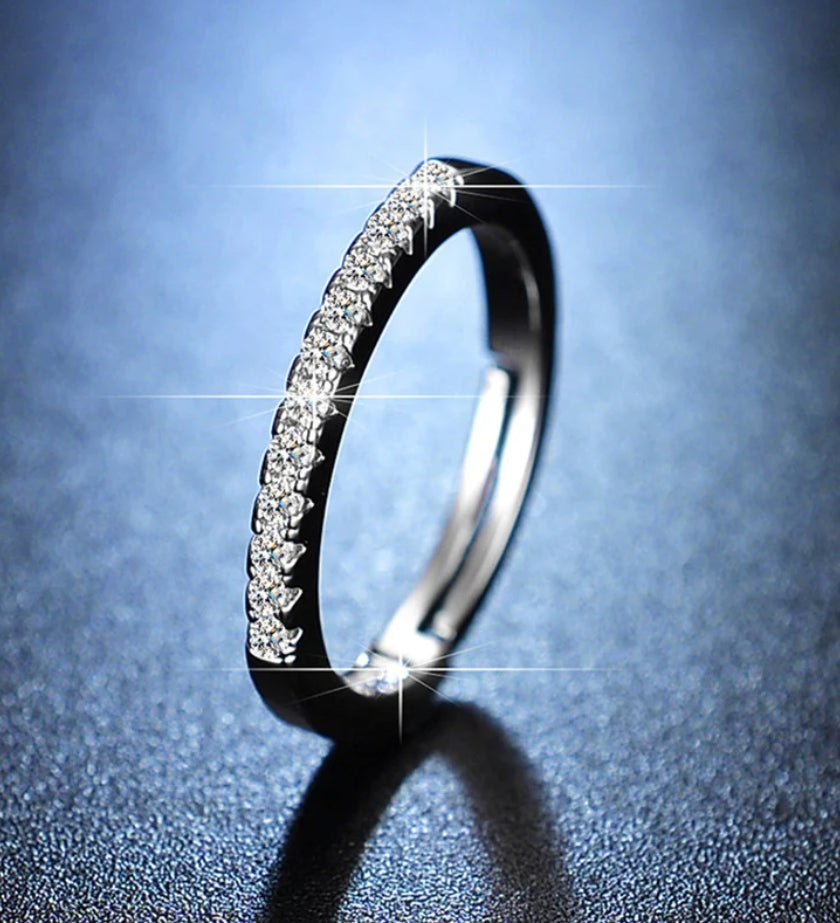 Alba silver plated adjustable ring