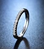 Alba silver plated adjustable ring