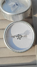 Evelyn silver plated adjustable ring