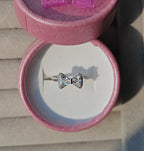 Bowlite silver plated adjustable ring