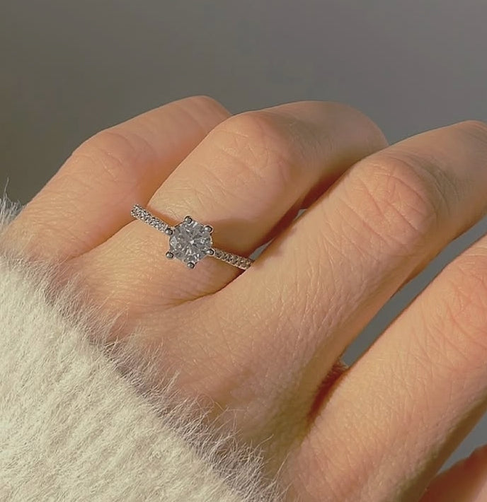 Fizy silver plated adjustable ring