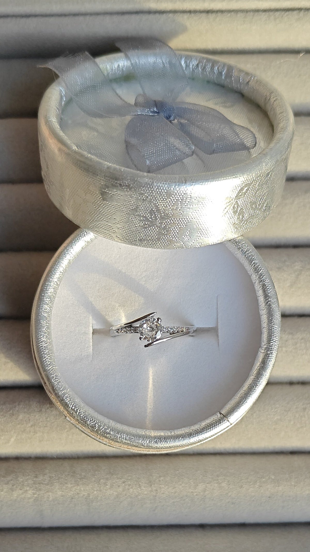 Eirene silver plated adjustable ring