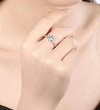 Lilac adjustable ring