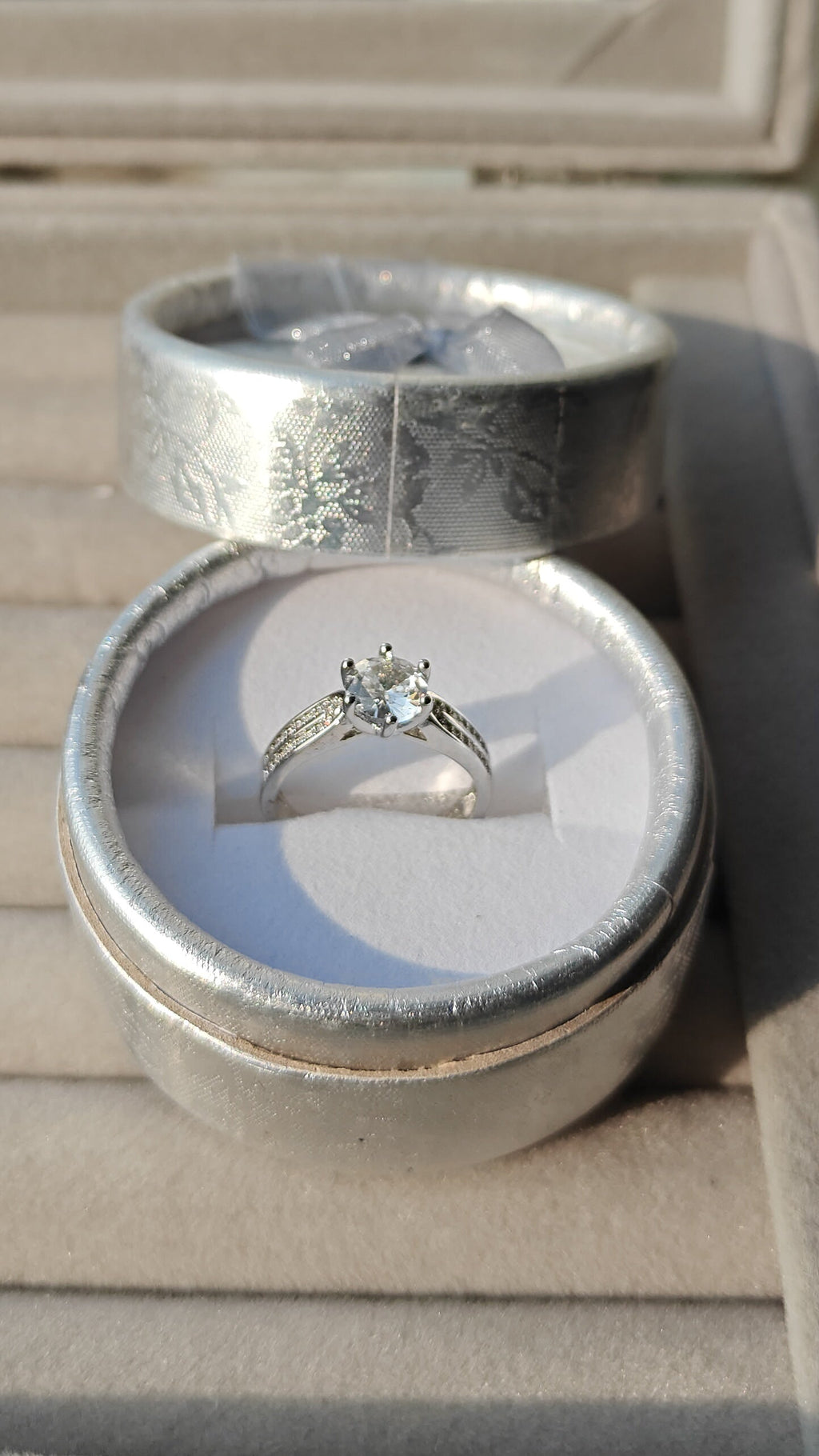 Amelia silver plated adjustable ring