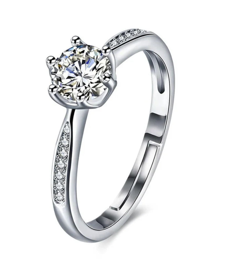 Lilac adjustable ring