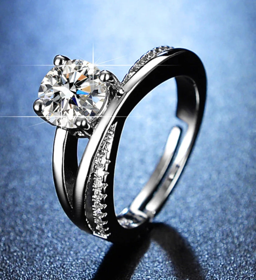 Vinny silver plated adjustable ring