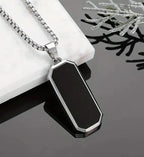 Nickon rectangular cut pendant