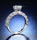 Arial silver plated adjustable ring