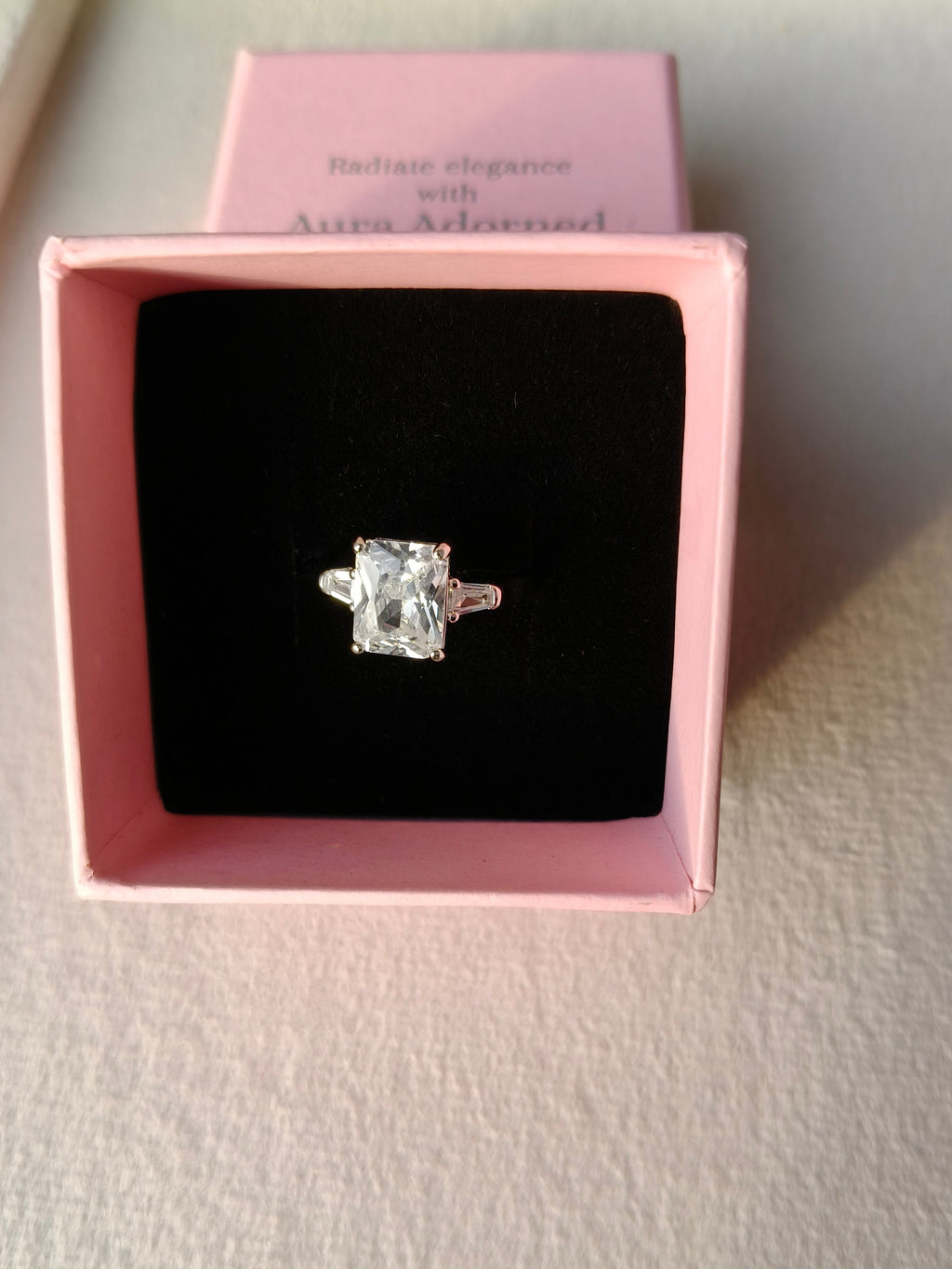 Tiannah silver plated adjustable ring