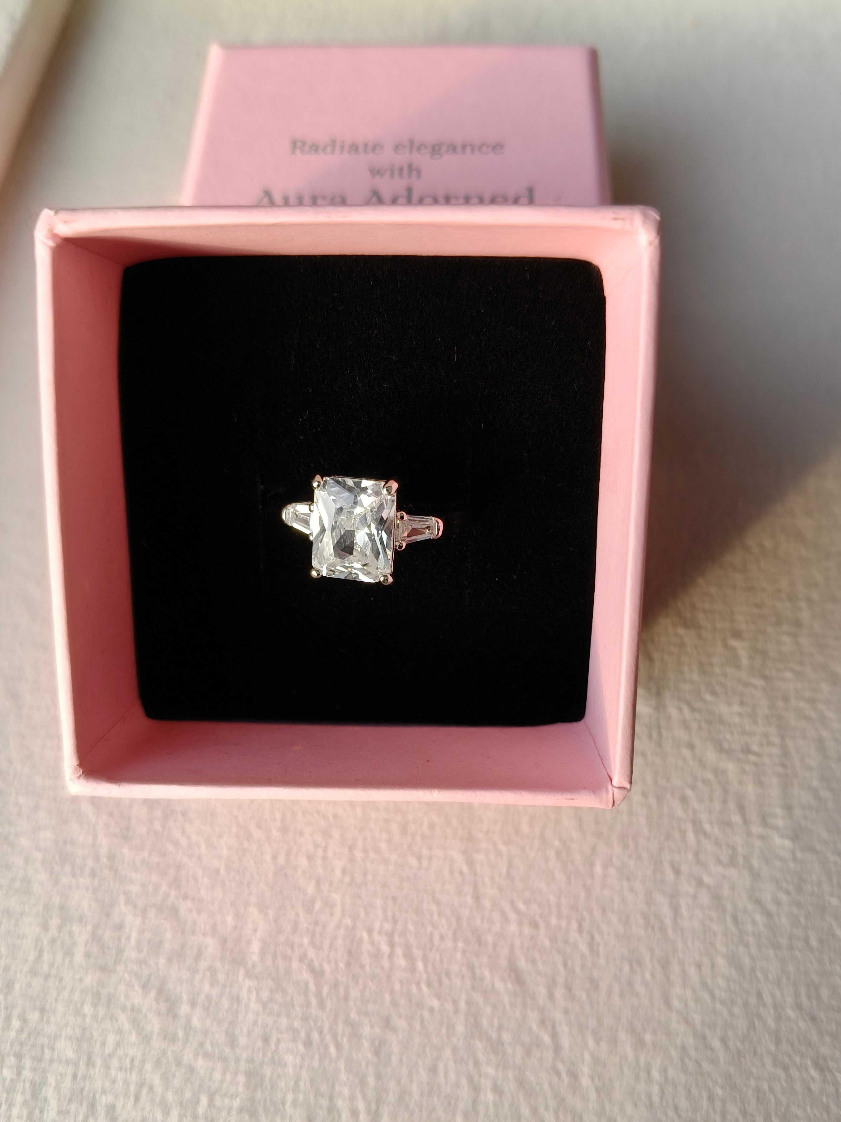 Tiannah silver plated adjustable ring