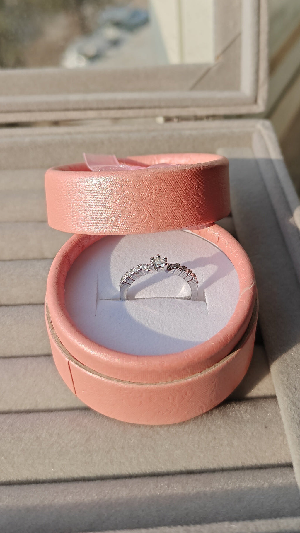 Amora silver plated adjustable ring