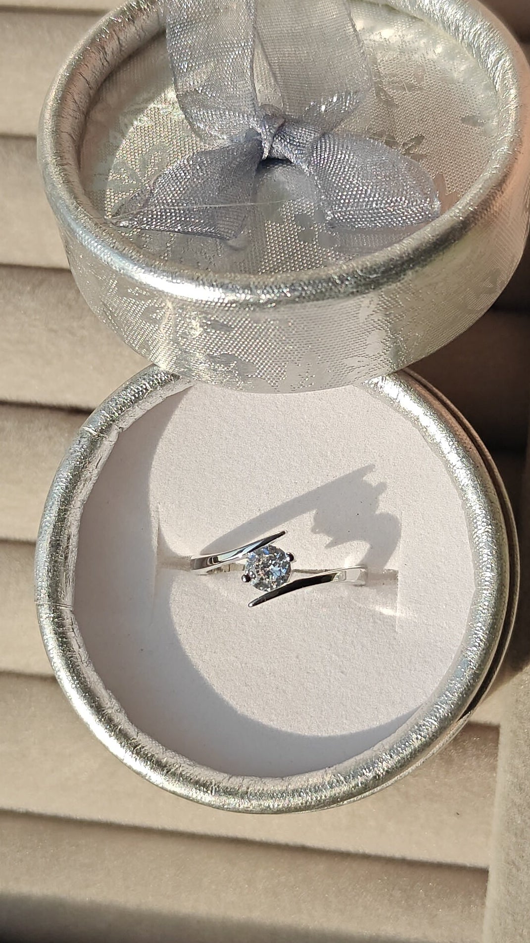 Gracie silver plated adjustable ring