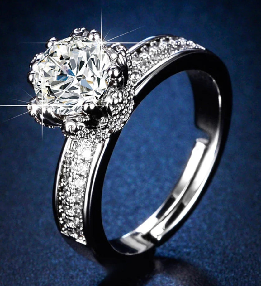 Ivorry silver plated adjustable ring