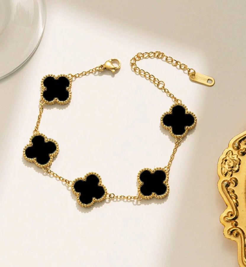 Celebry black clover bracelet
