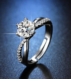 Jemmy silver plated adjustable ring