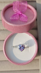 Purple heart adjustable ring