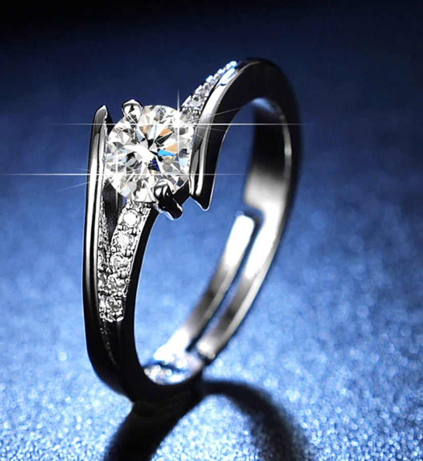 Eirene silver plated adjustable ring