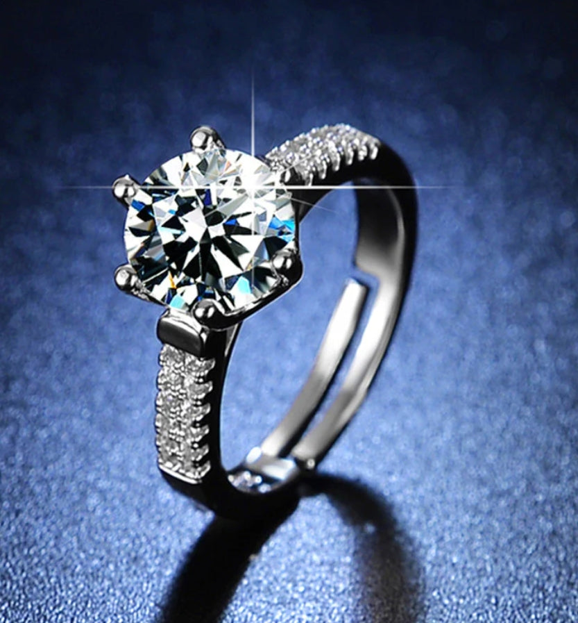 Elara silver plated adjustable ring
