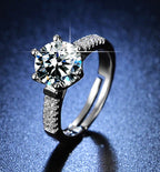 Elara silver plated adjustable ring