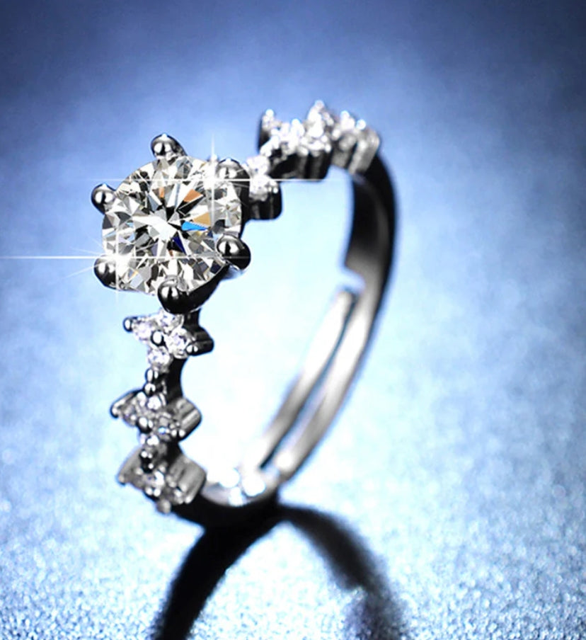 Marrie silver plated adjustable ring