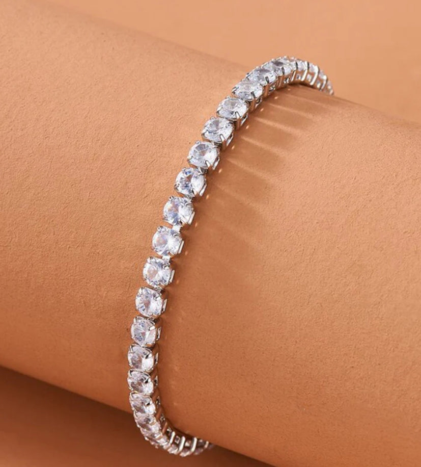 Tryon white tennis bracelet