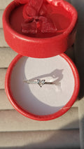 Aurora silver plated adjustable ring