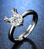 Sereno silver plated adjustable ring