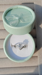 Olliro silver plated adjustable ring