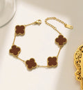 Celebry brown clover bracelet