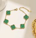 Celebry green clover bracelet