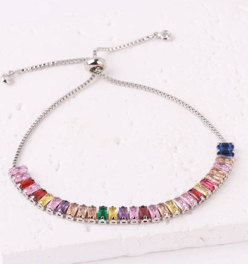Silver plated tennis bracelet