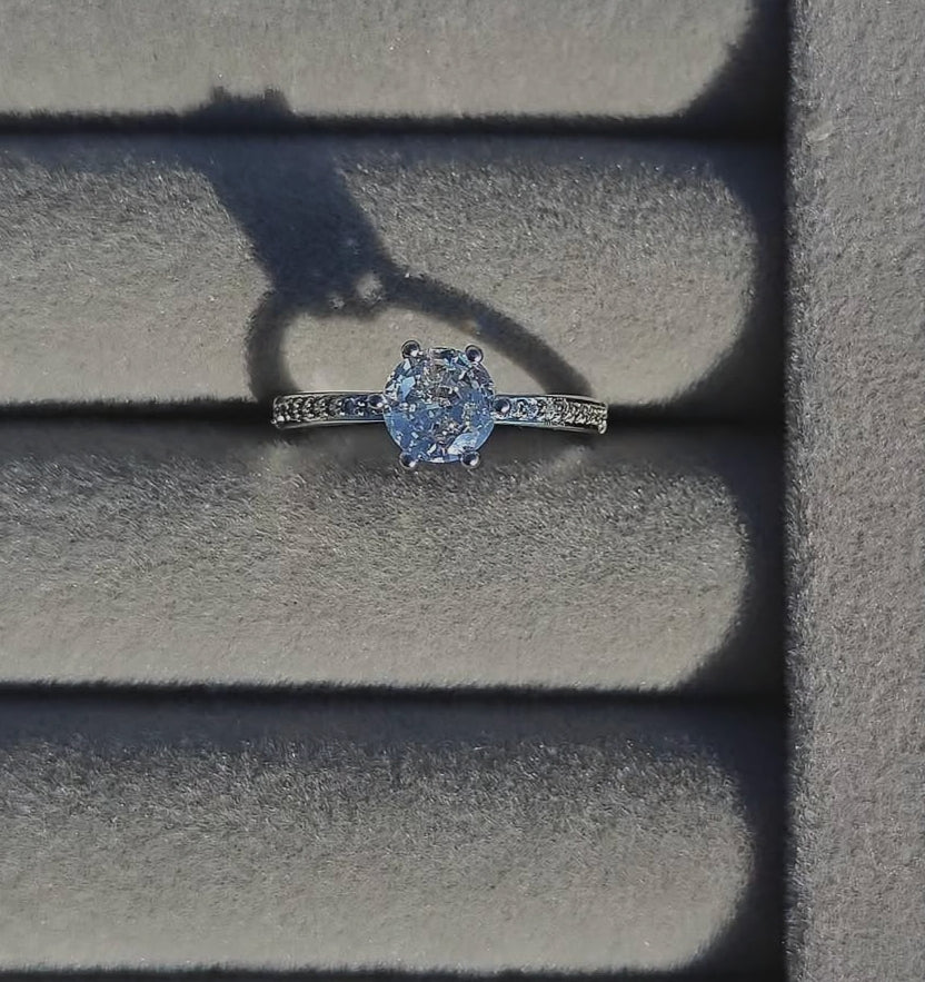 Fizy silver plated adjustable ring