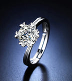Evelyn silver plated adjustable ring
