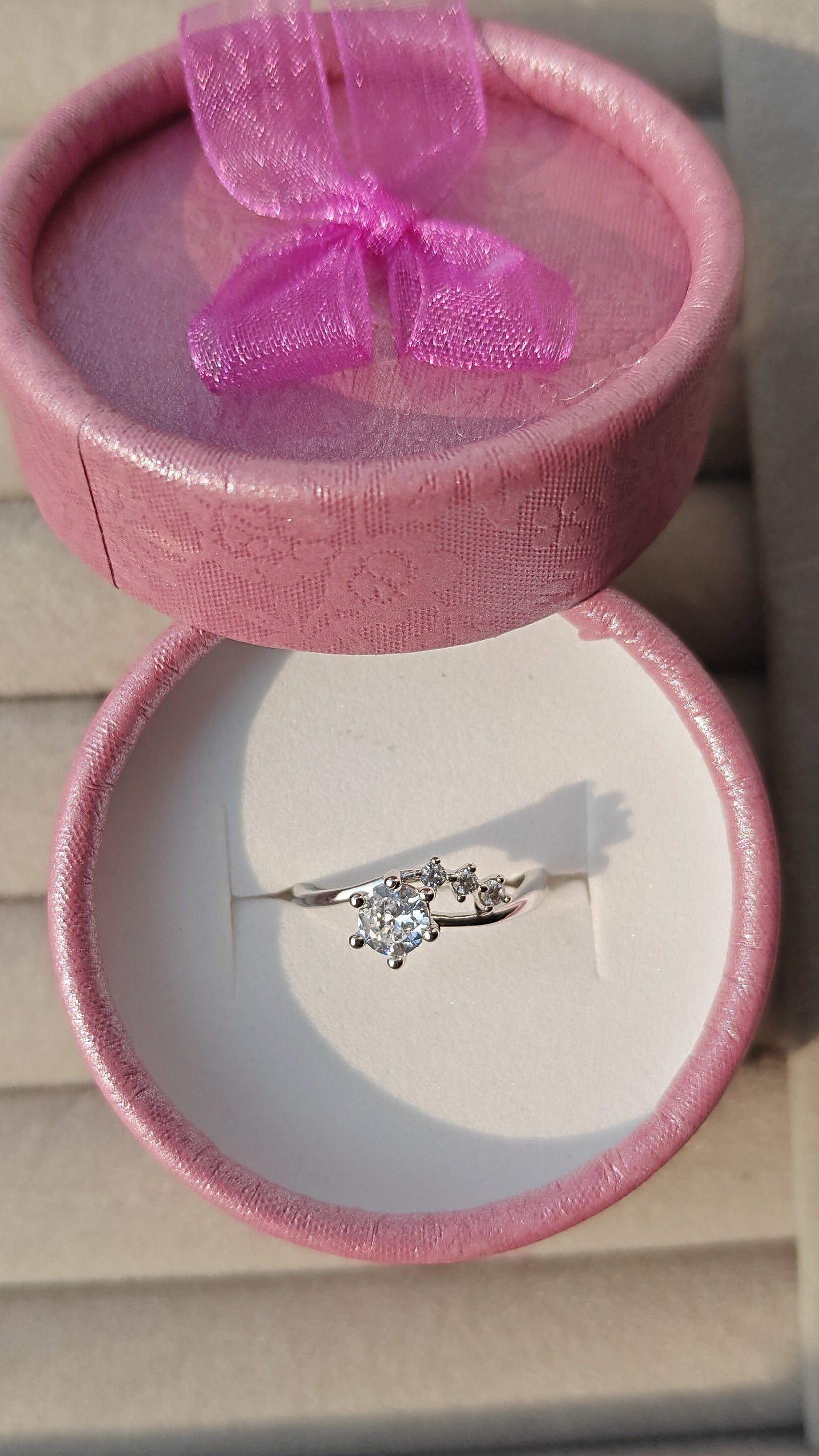 Emma silver plated adjustable ring