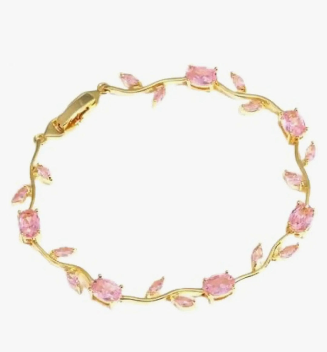 Pink tulip bracelet