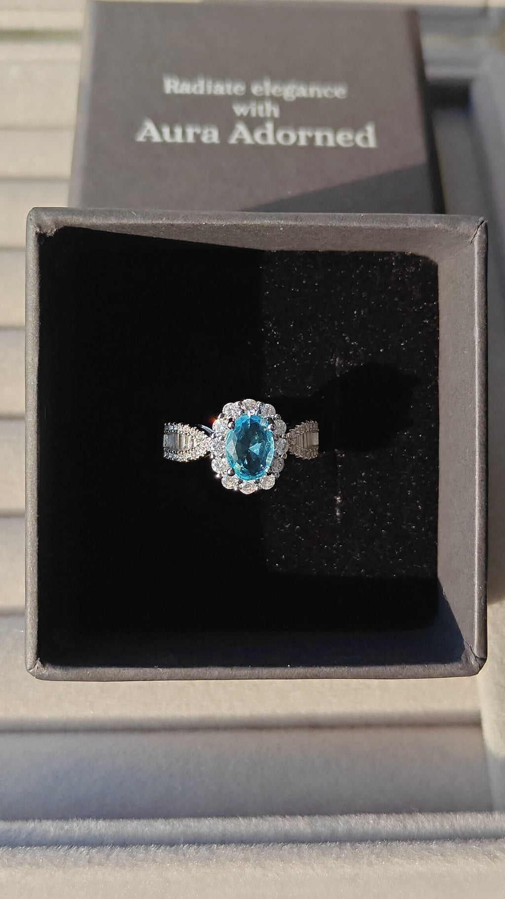 Veloure sapphire adjustable ring