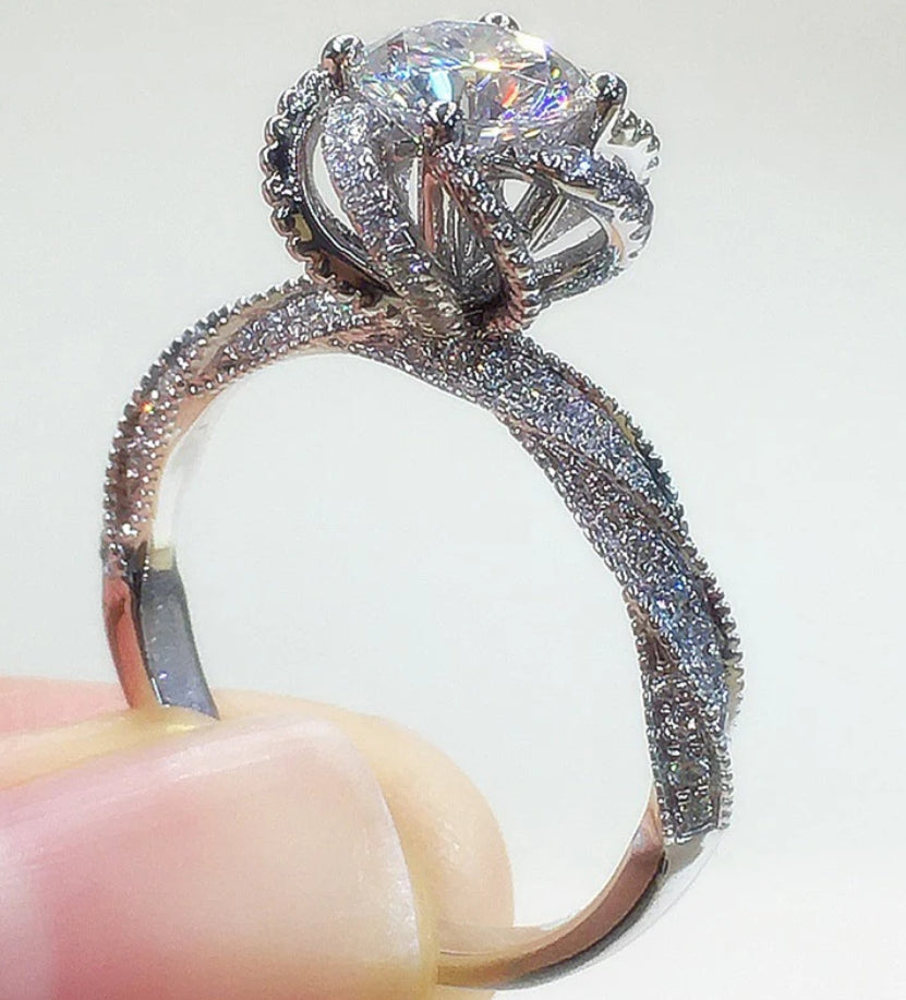 Hienna silver plated adjustable ring