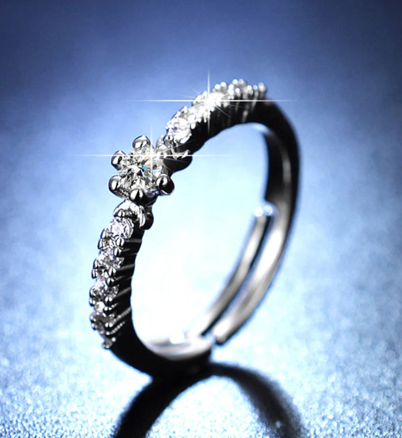 Amora silver plated adjustable ring