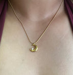 Jessy crescent moon pendant