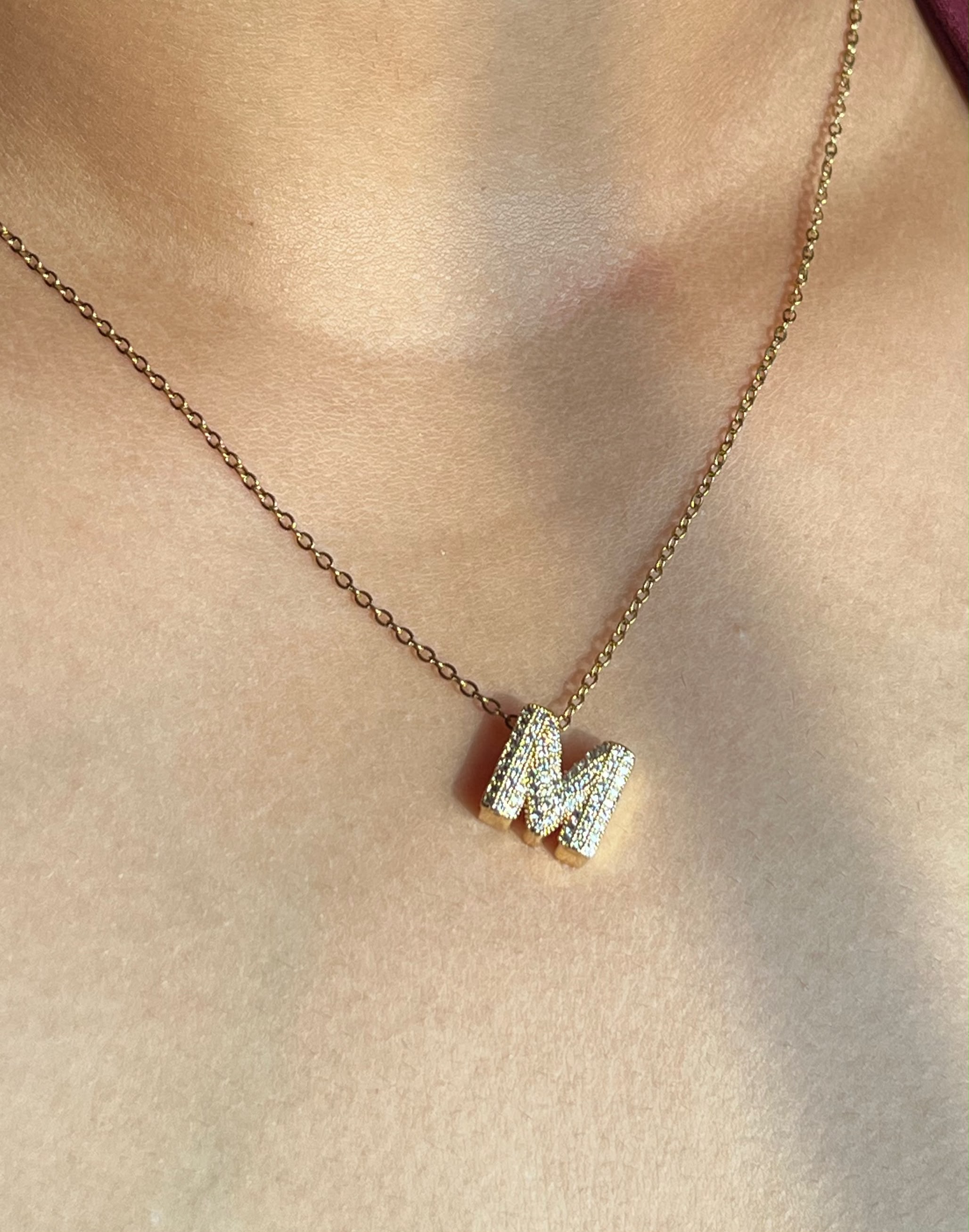 M initial pendant