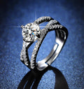 Princess silver plated adjustable ring