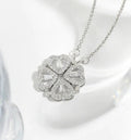 Silver plated clover magnetic pendant